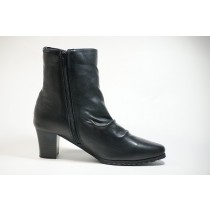 Japan-made boots low backlash hurt leather tired no shoes shoes Black Womens shoes yuriko matsumoto cute heels