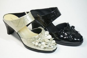 Shoes luxury Mule 10P23Sep15 Mule special yuriko Rakuten Mule hurt and flower 610 / leather black heels shoes-all season
